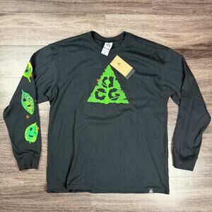 Nike ACG Long Sleeve Ants Men's Size Medium Loose Fit Black Shirt HJ0802-010